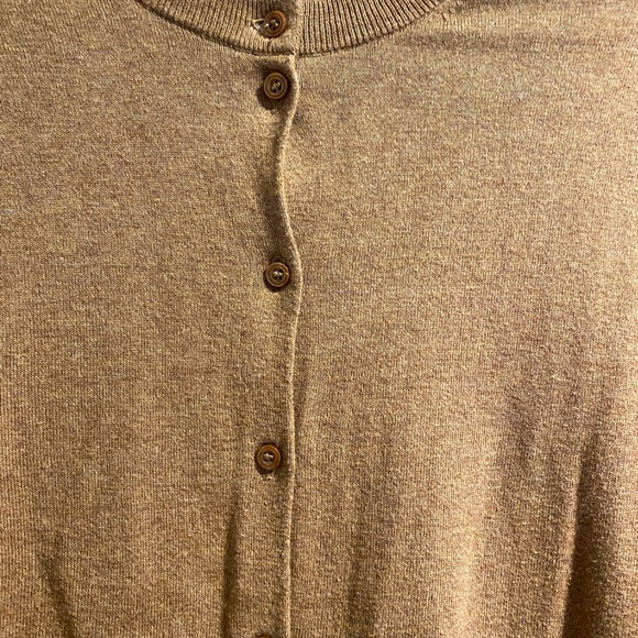J Crew Cardigan camel taupe beige M - Picture 3 of 3